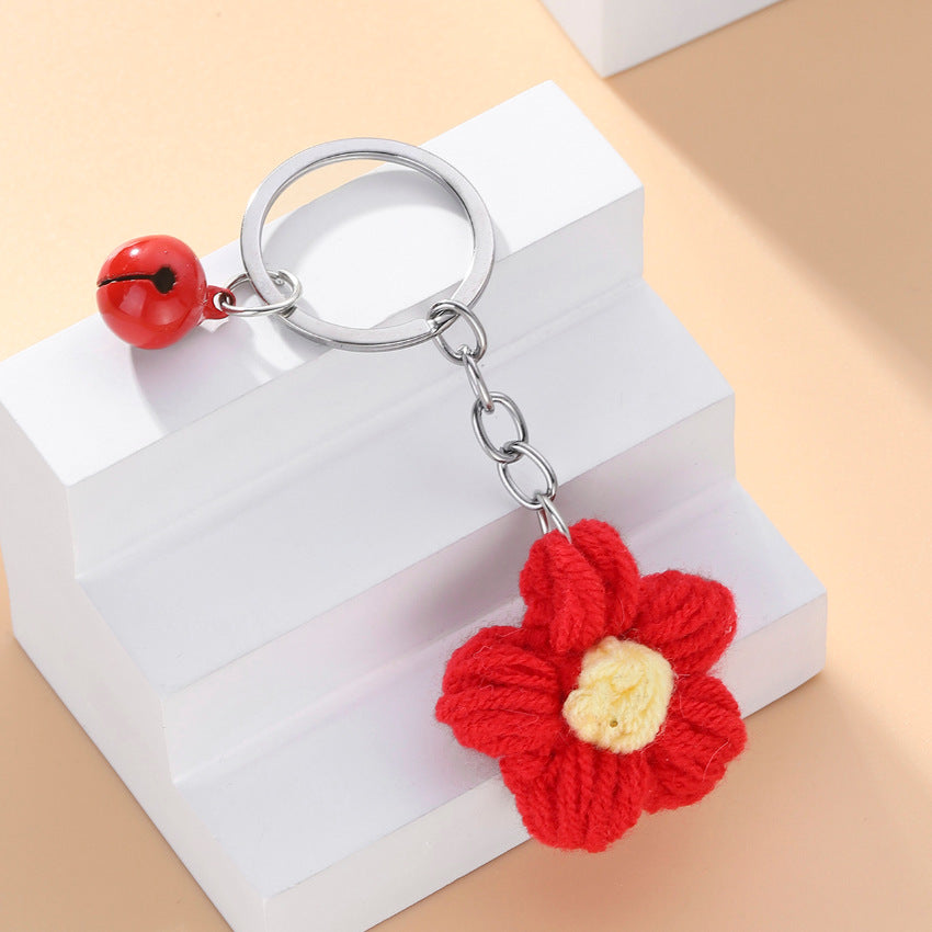 Wholesale Wool Flower Bell Keychain